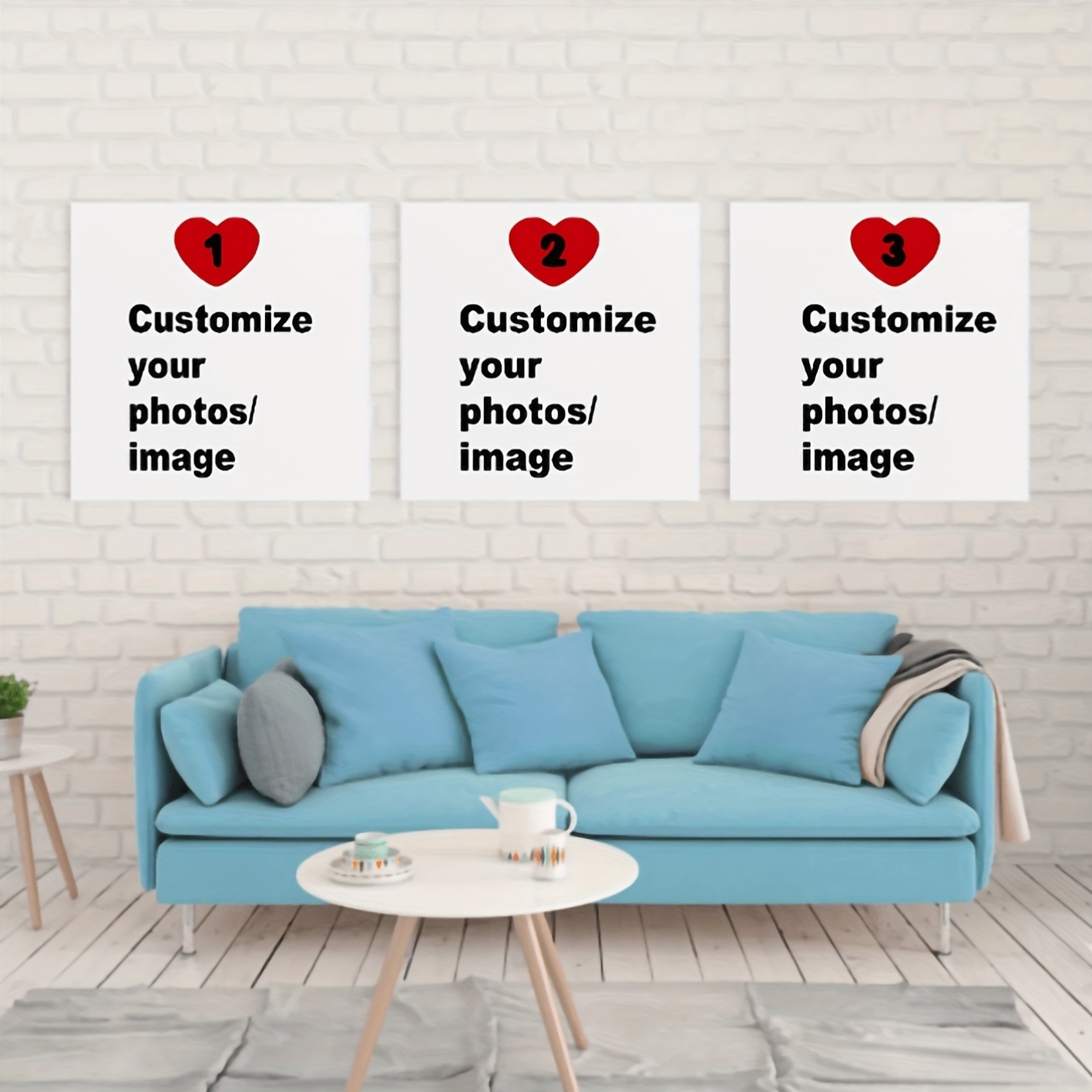 Home Decor Theme - 3pcs/set Poster Kanvas Persegi Kustom, Cetakan