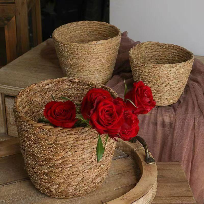 Keranjang Rotan Pot Bunga Pena - Rattan Plant Basket ulasan dan harga