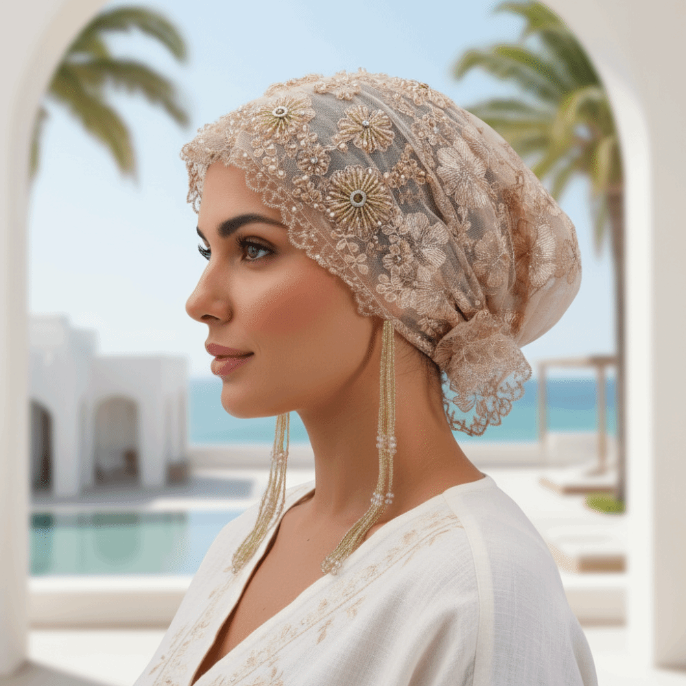 Topi Turban Manik-manik Berkil - Home Decor Indonesia ulasan dan harga