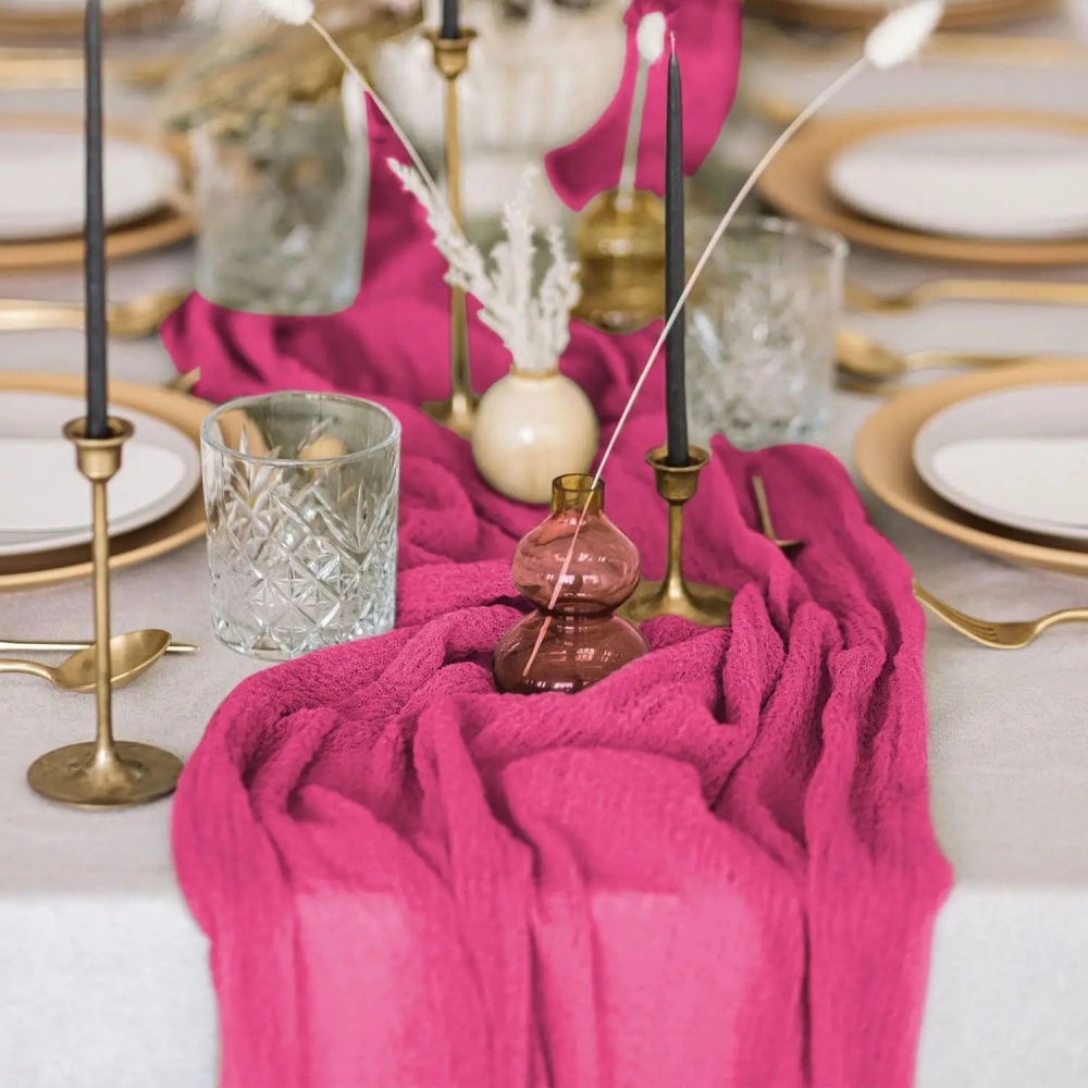 1 Buah Taplak Meja Lipit Gaya  - Linen Table Runner ulasan dan harga