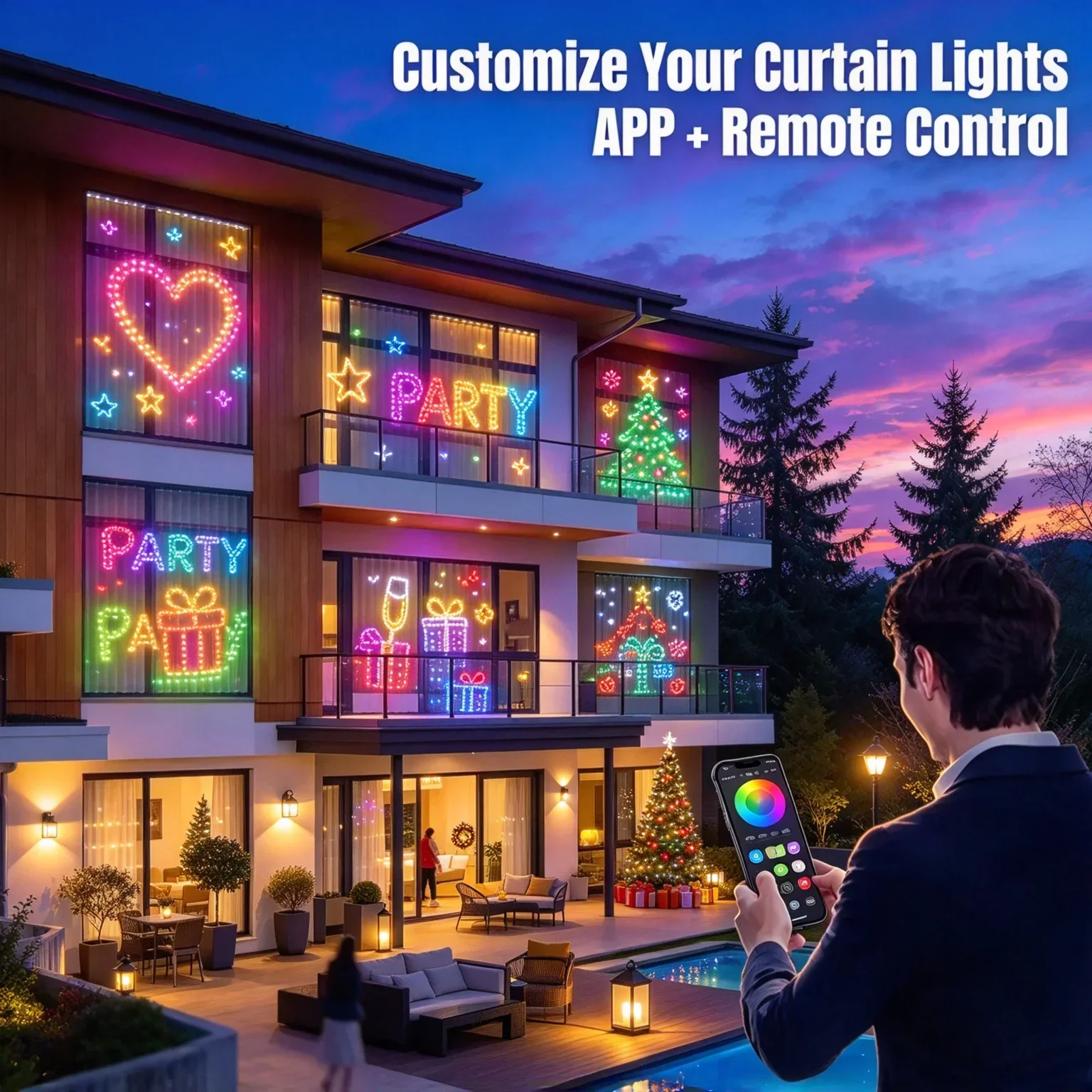Lampu Tirai LED, Lampu Hias Na - Home Decor Free App ulasan dan harga