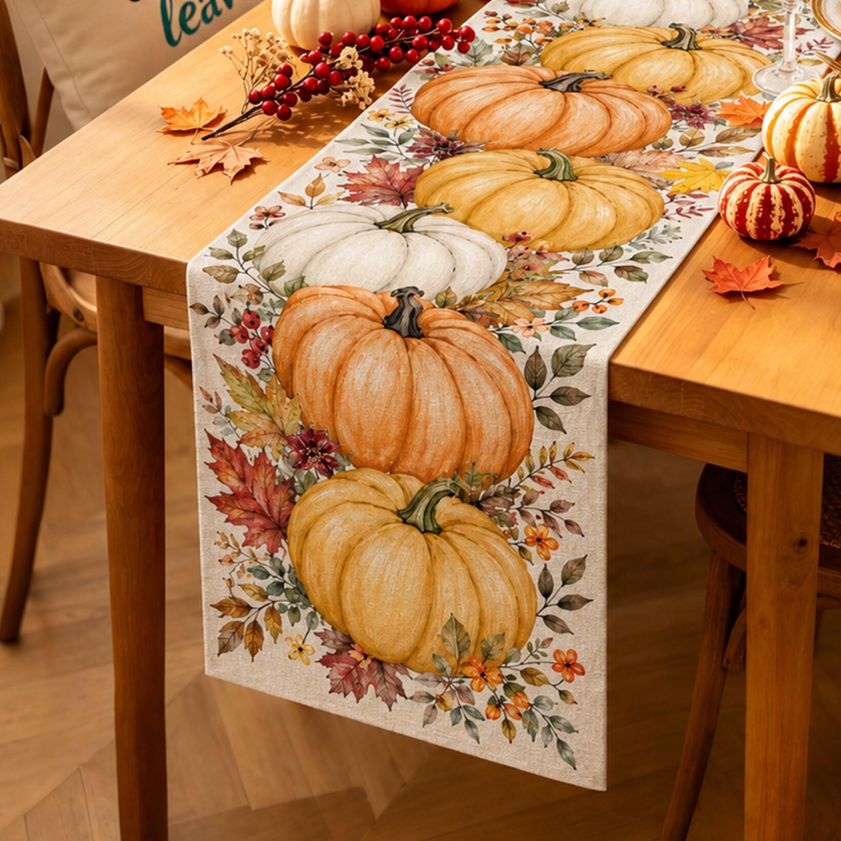 Taplak Meja Halloween Vintage  - Linen Table Runner ulasan dan harga