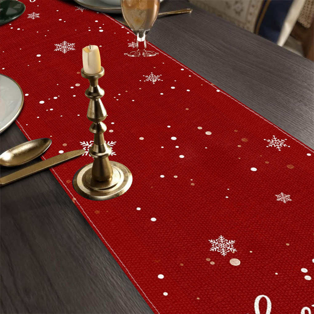 Taplak Meja Natal Bermotif Bun - Linen Table Runner ulasan dan harga