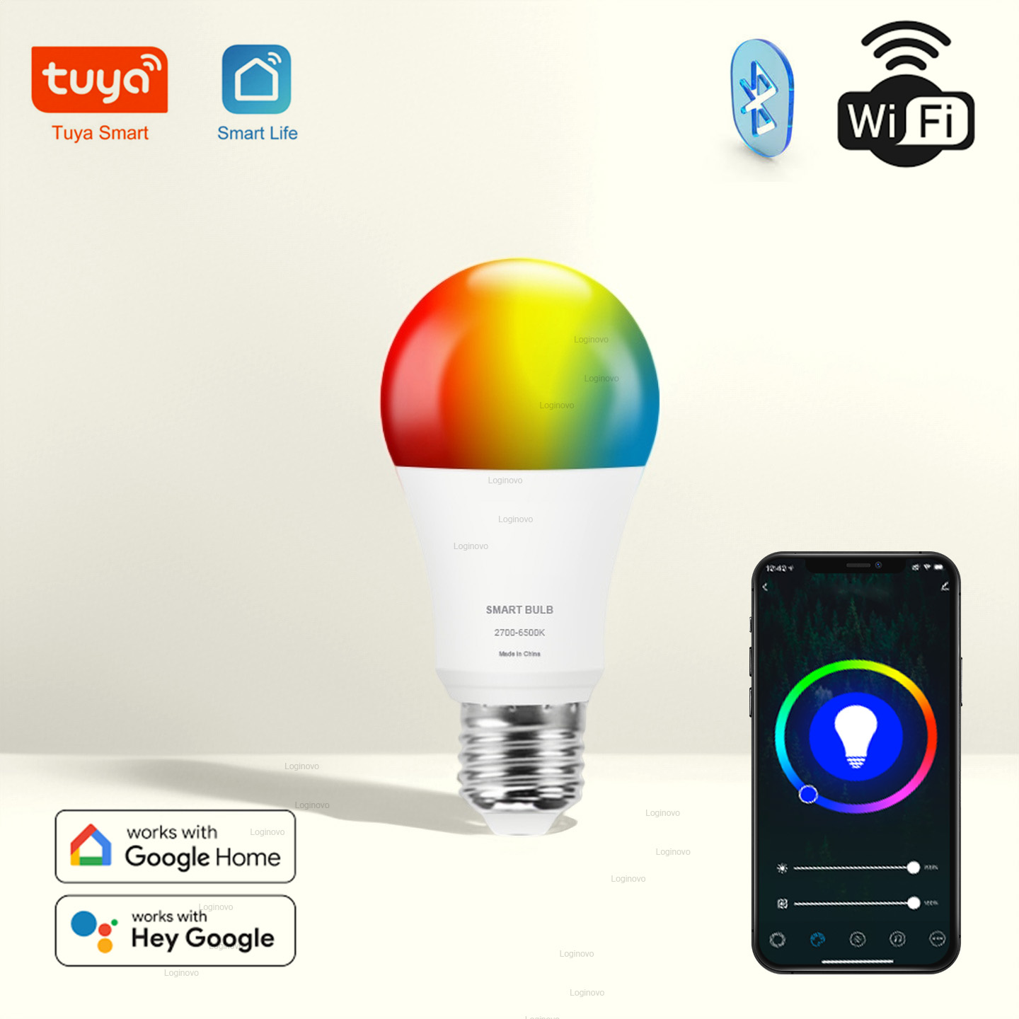 Tuya Lampu Bohlam LED Bluetoot - Home Decor Free App ulasan dan harga
