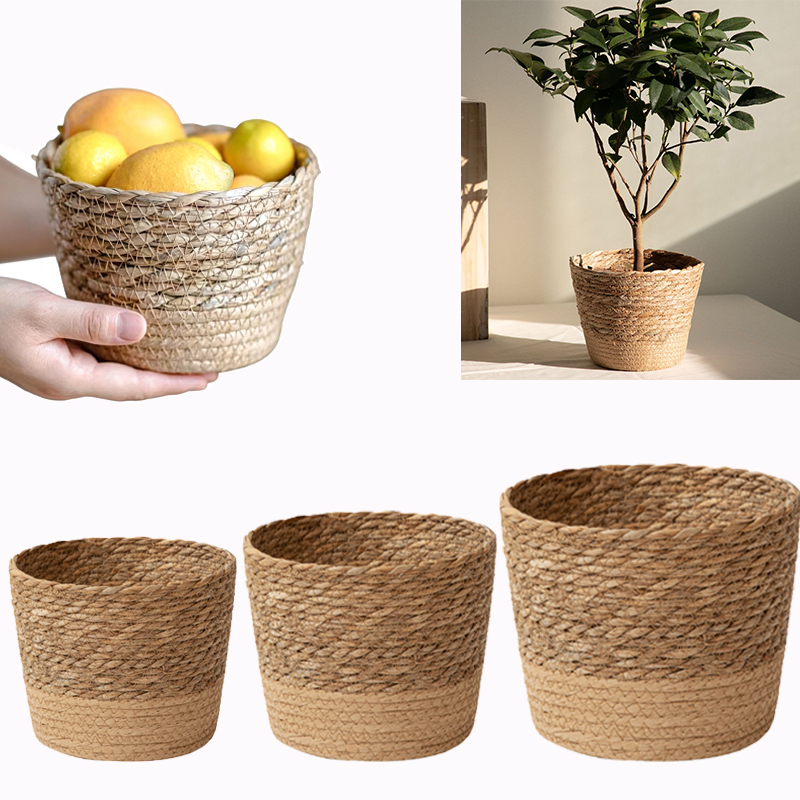 Keranjang Penyimpanan Anyaman  - Rattan Plant Basket ulasan dan harga