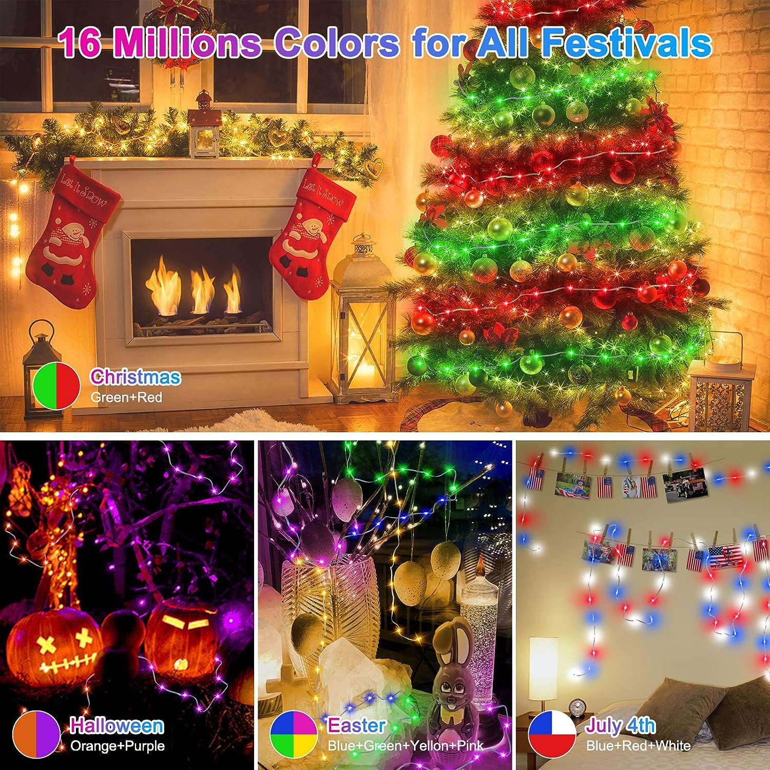 Lampu LED String WS2812B Tahan - Home Decor Free App ulasan dan harga