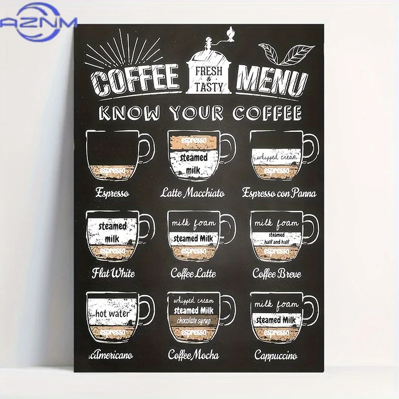 Lukisan Cetak Kopi Seni Teks H - Home Decor Y2K ulasan dan harga