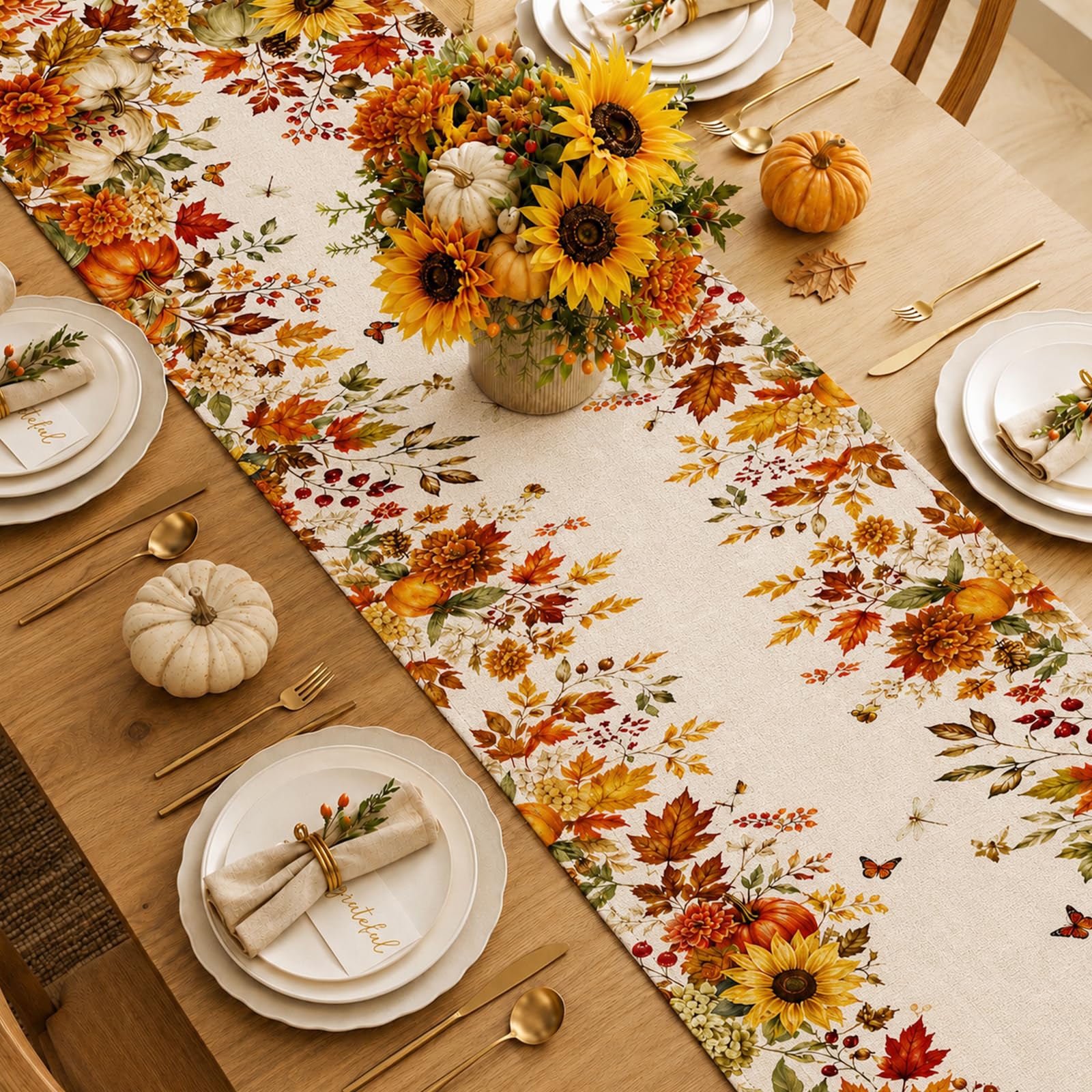 Taplak Meja Motif Bunga Mataha - Linen Table Runner ulasan dan harga