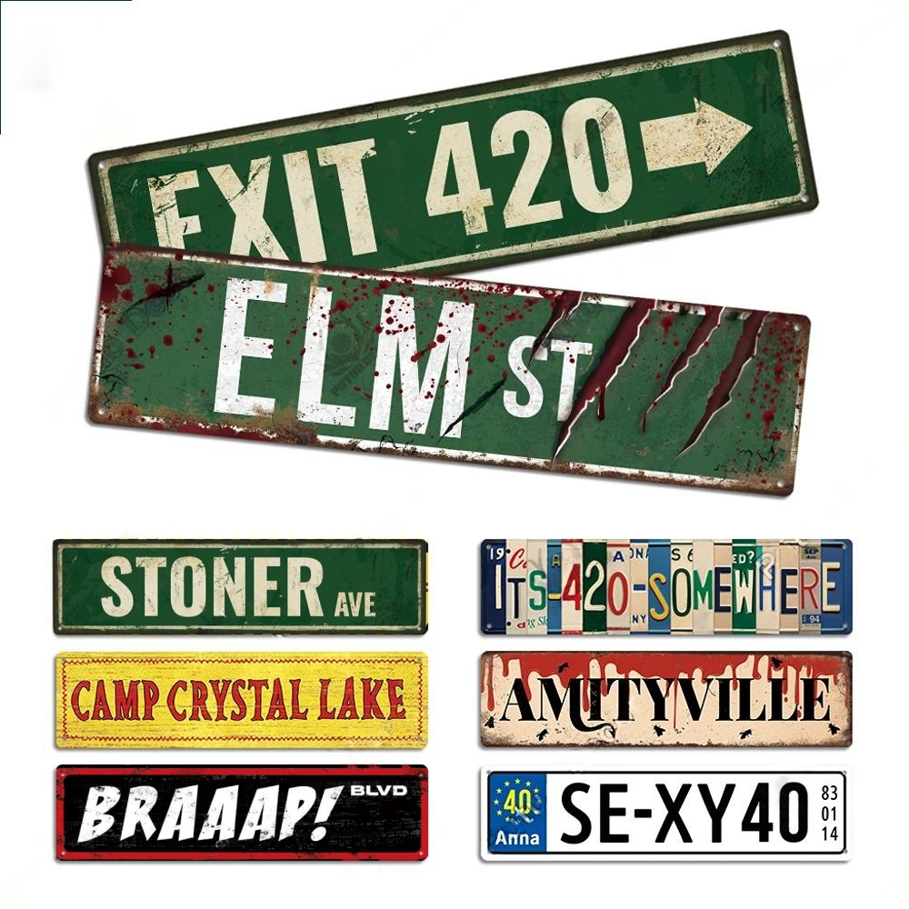 FJ poster Elm Street 420 Stone - Home Decor Y2K ulasan dan harga